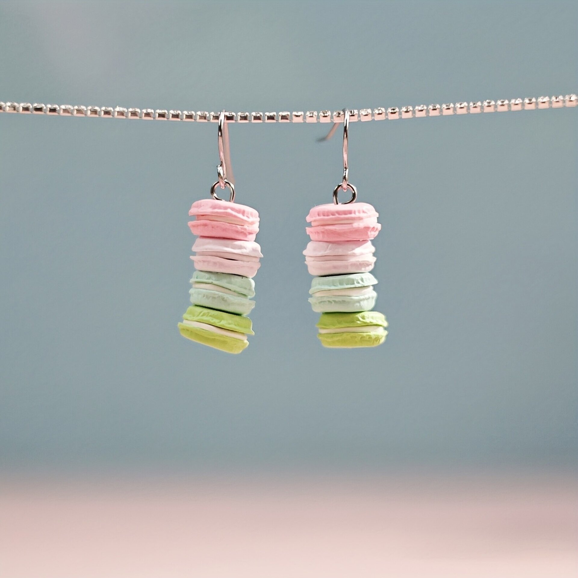Pendientes largos MACARONS colores pastel - 2