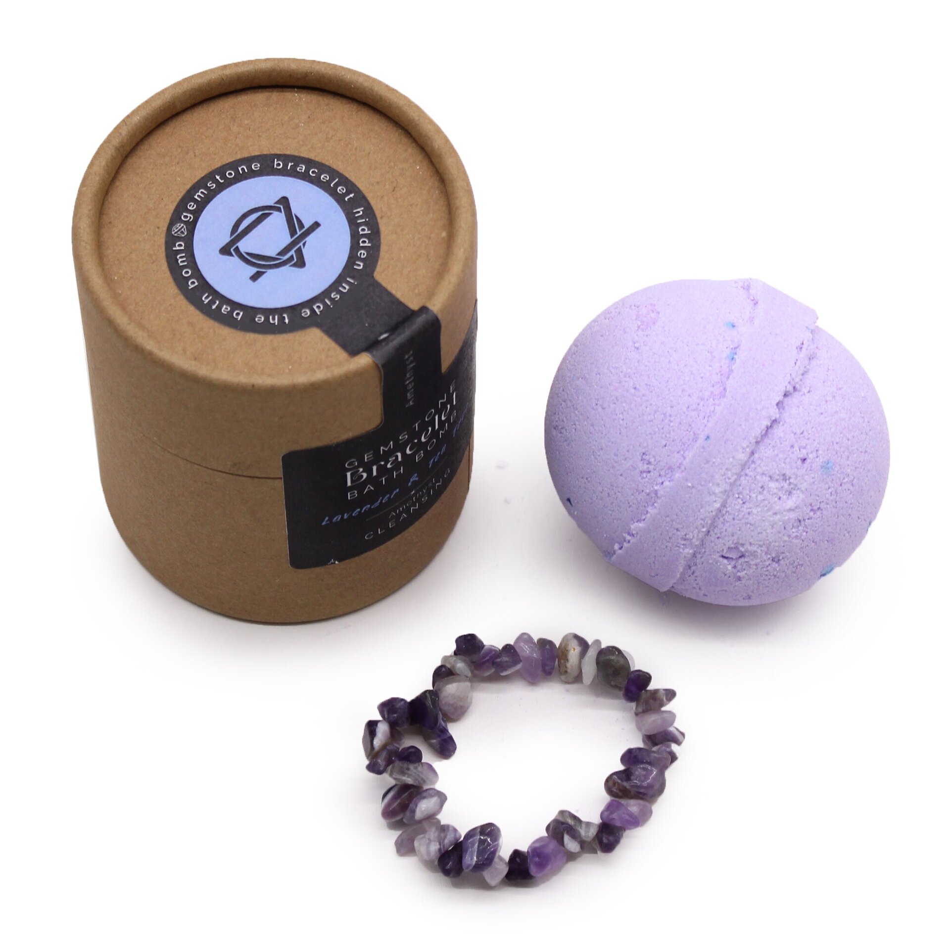 Bomba de Baño de LAVANDA  y ÁRBOL DE TÉ con Pulsera de AMATISTA - 3