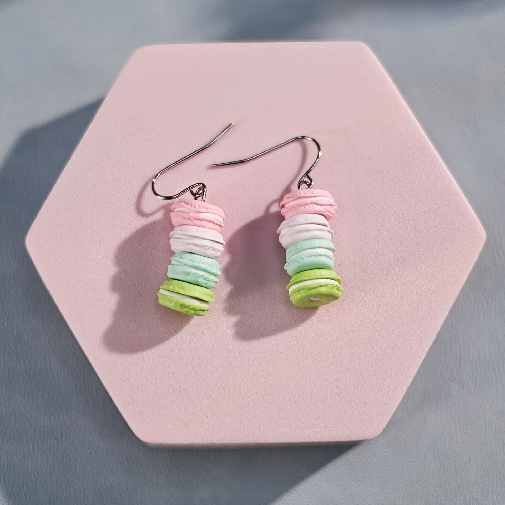 Pendientes largos MACARONS colores pastel - 3