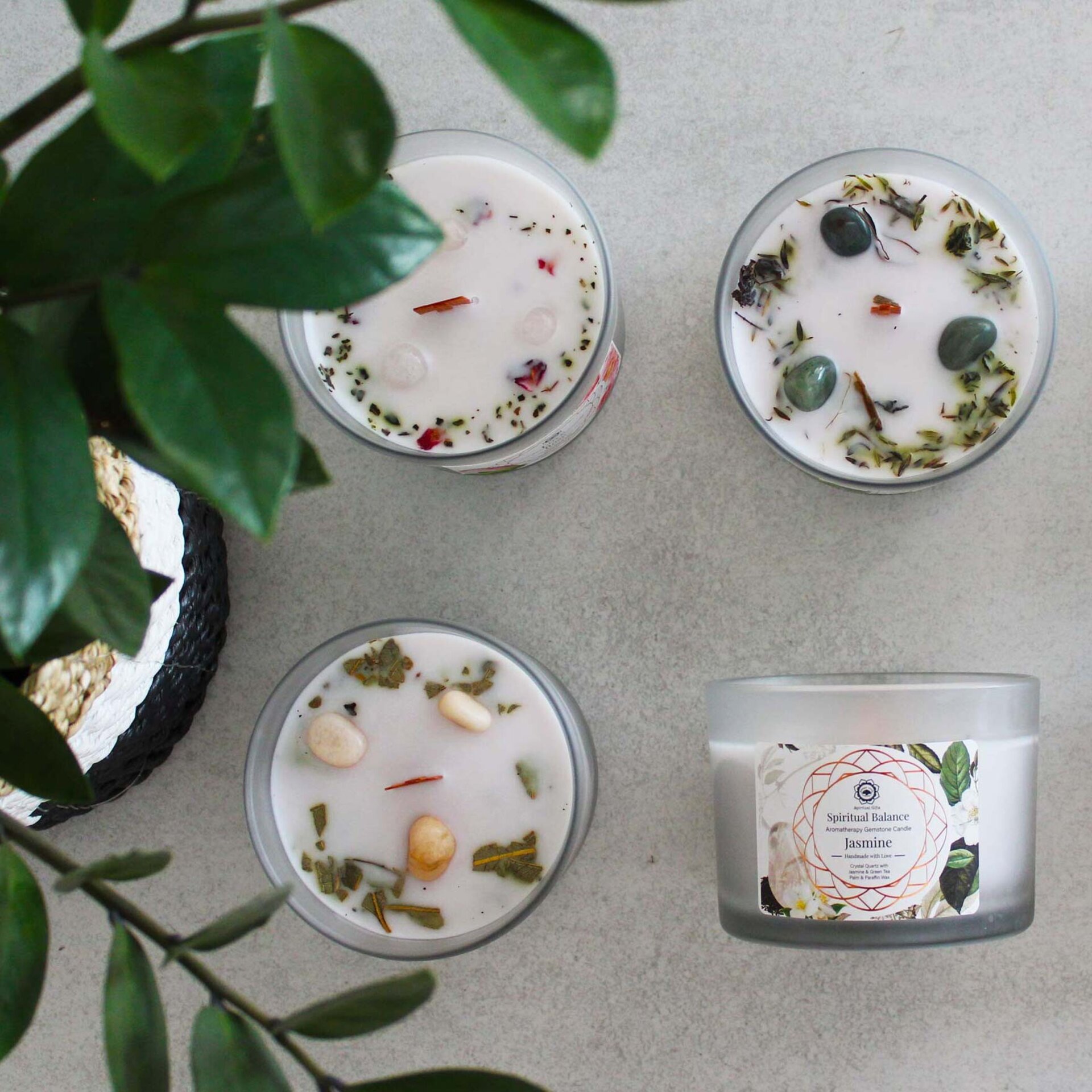Vela perfumada menta y piedra luna: CRECIMIENTO INTERIOR - 6