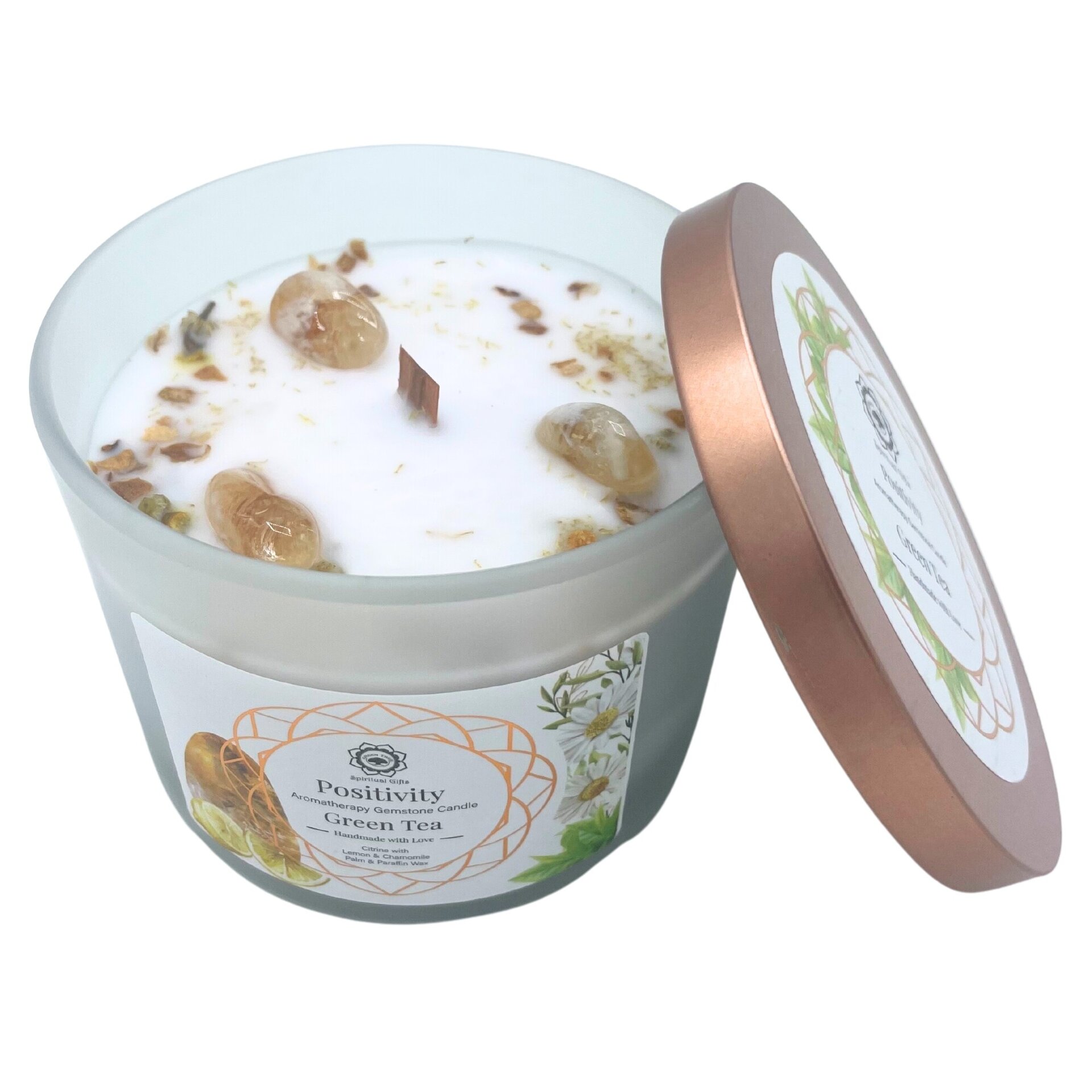 Vela perfumada té verde y citrino 500 g: POSITIVIDAD Y RIQUEZA - 5