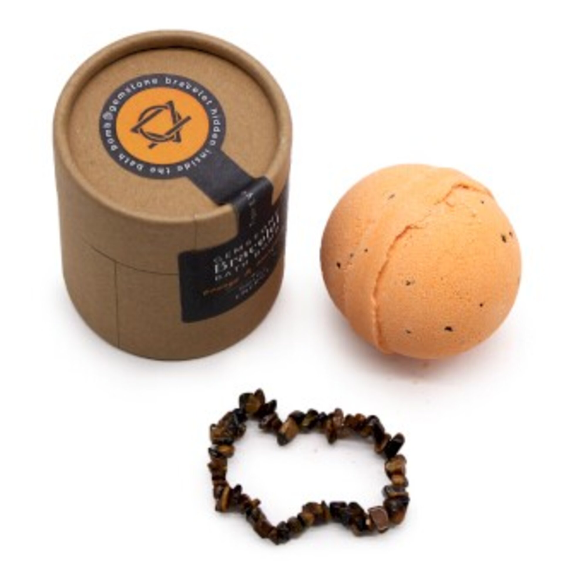 Bombas de Baño NARANJA Y MANDARINA con Pulsera de OJO DE TIGRE - 2