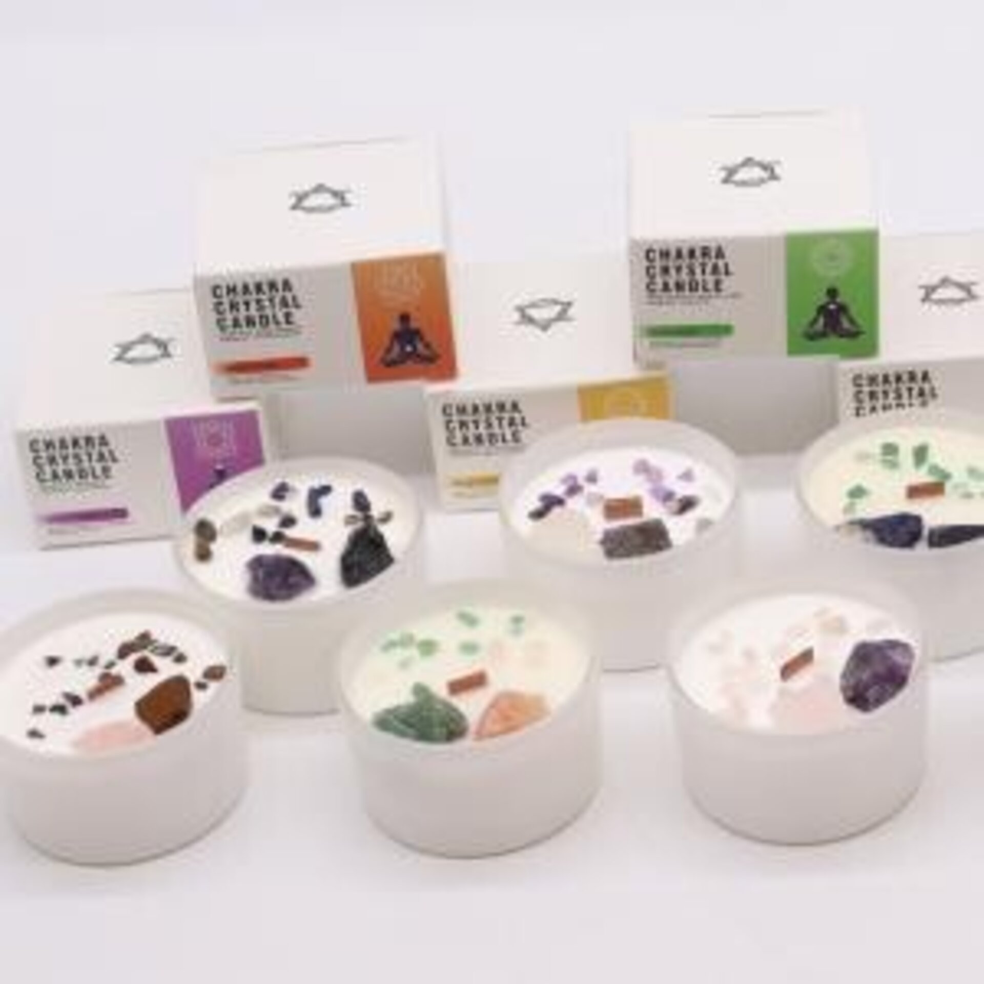 VELA  DE SOJA  PERFUMADA CON MNERALES DE LOS  7 CHACRAS - 5
