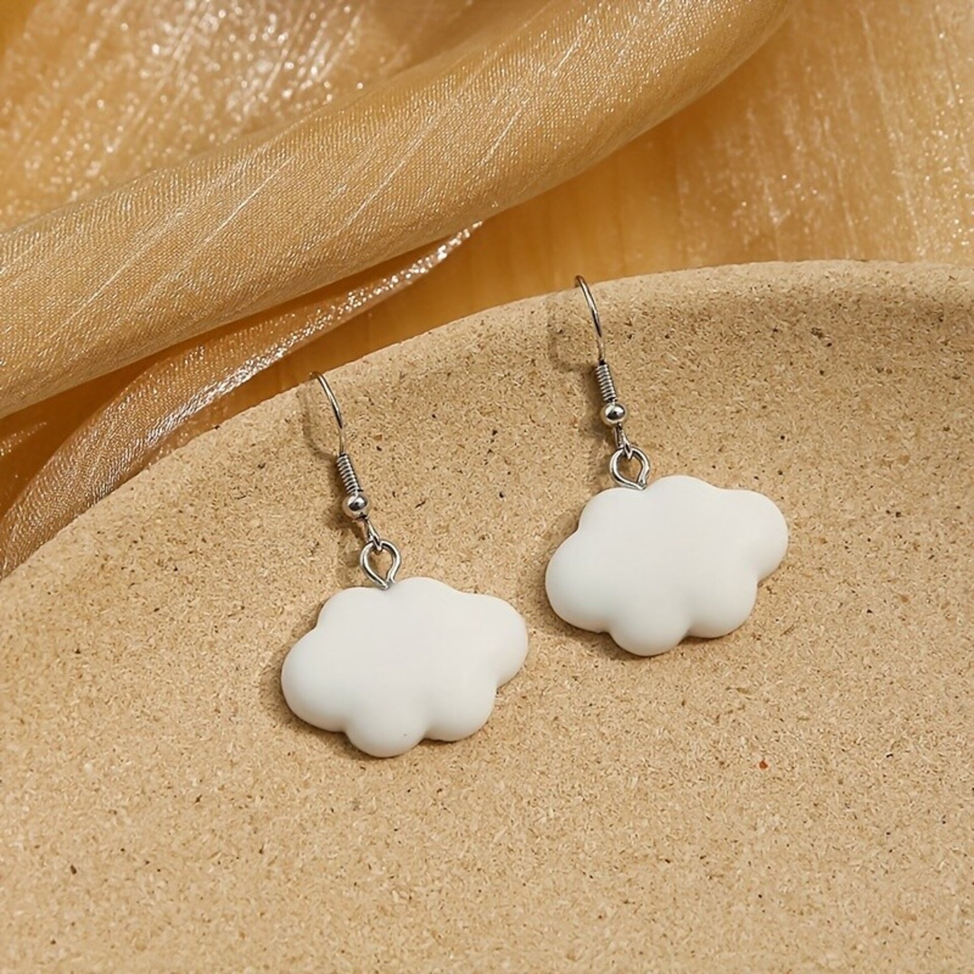 Pendientes NUBES BLANCAS para mujer - 2