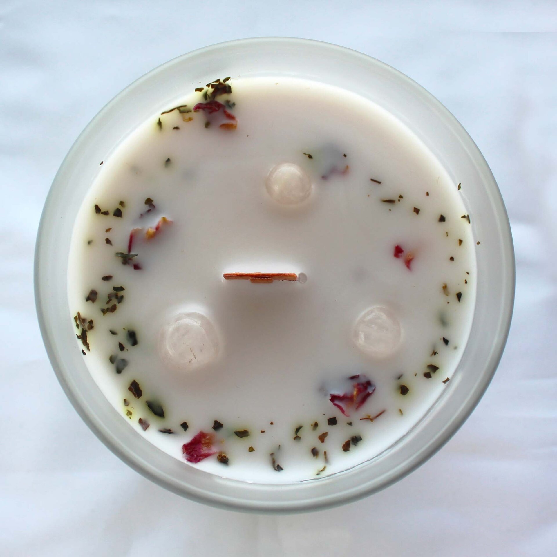 Vela perfumada  rosa y cuarzo rosa 500 g: AMOR - 2