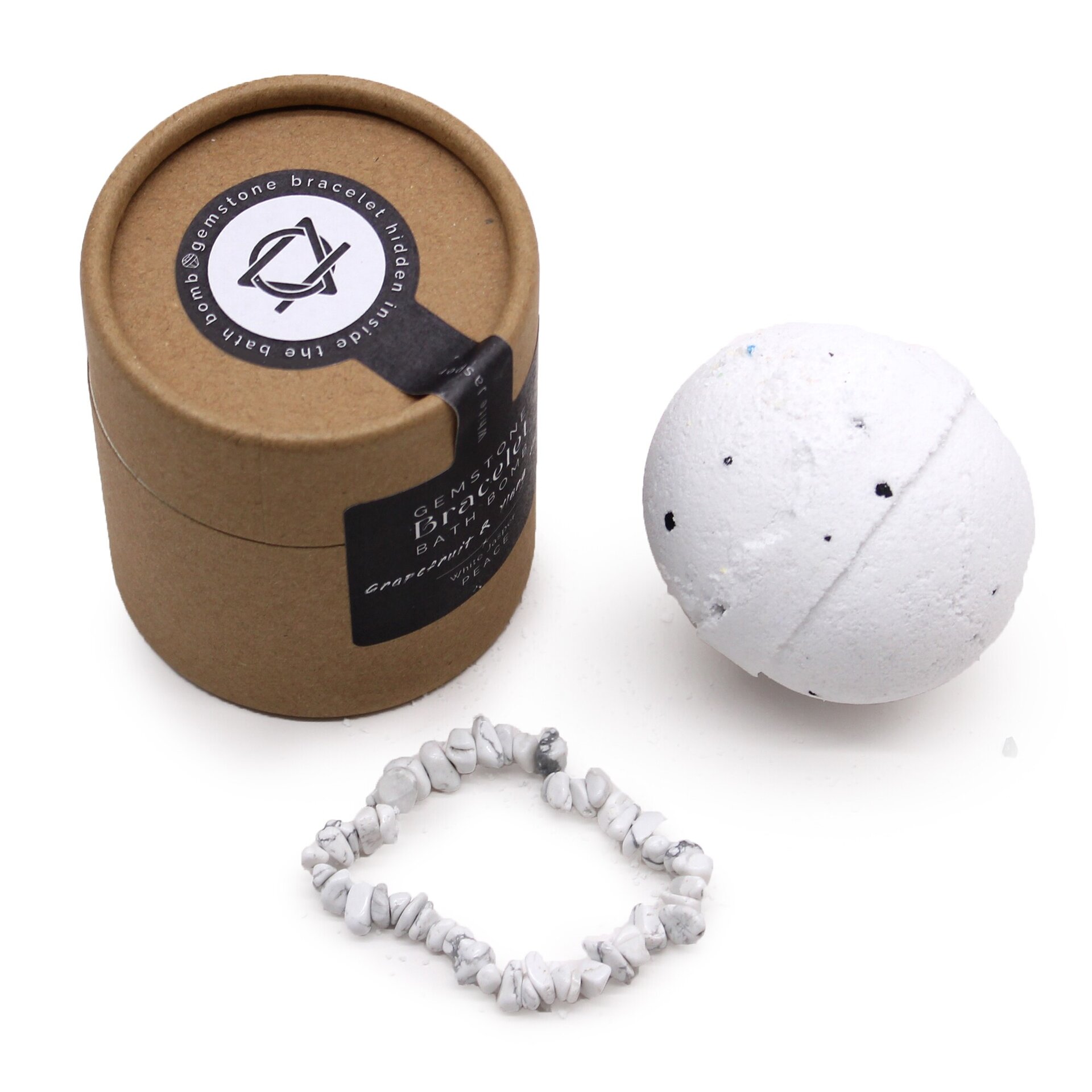 Bomba de Baño de YLANG YLANG y TORONJA con Pulsera de JASPE BLANCO - 3