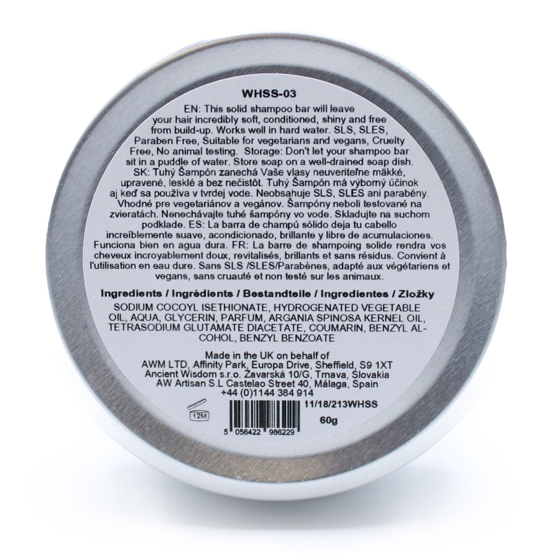 Champú sólido COCO y aceite de argán cabello grueso 60g - 4