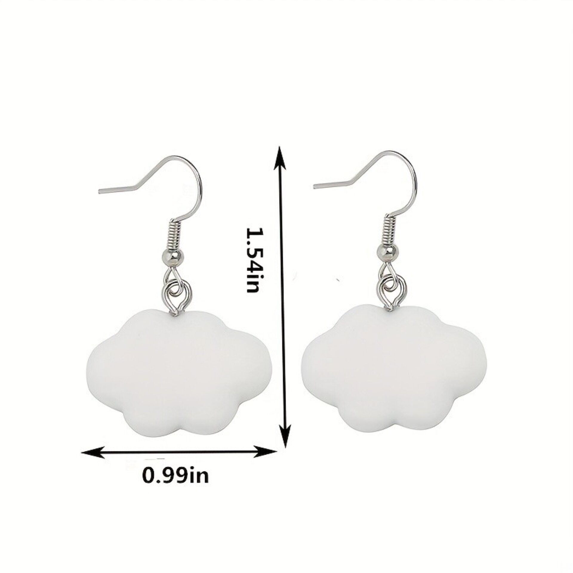 Pendientes NUBES BLANCAS para mujer - 3